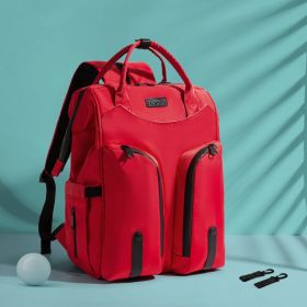 Mother And Baby Bag Back Milk Bag Mommy Bag Shoulders (Option: Red)